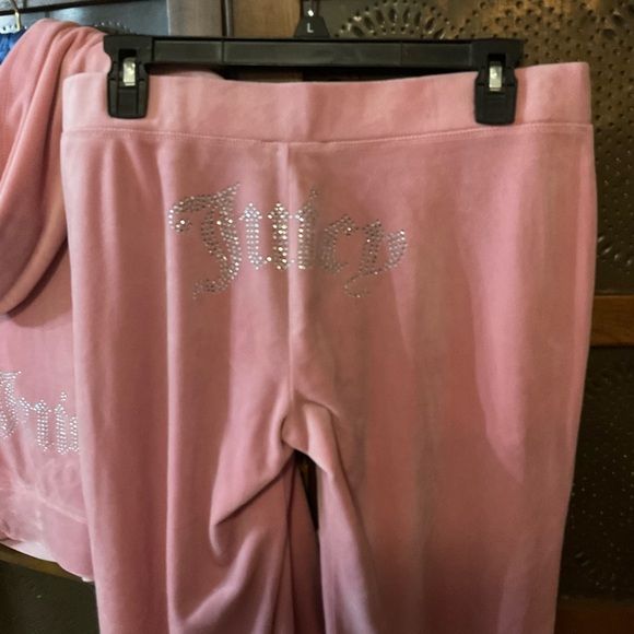Juicy Couture Pink Bling Tracksuit Jacket Pants M - Picture 5 of 11